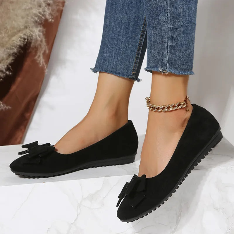 Victoria | Damen Frühlings Ballerinas mit Schleifen-Detail