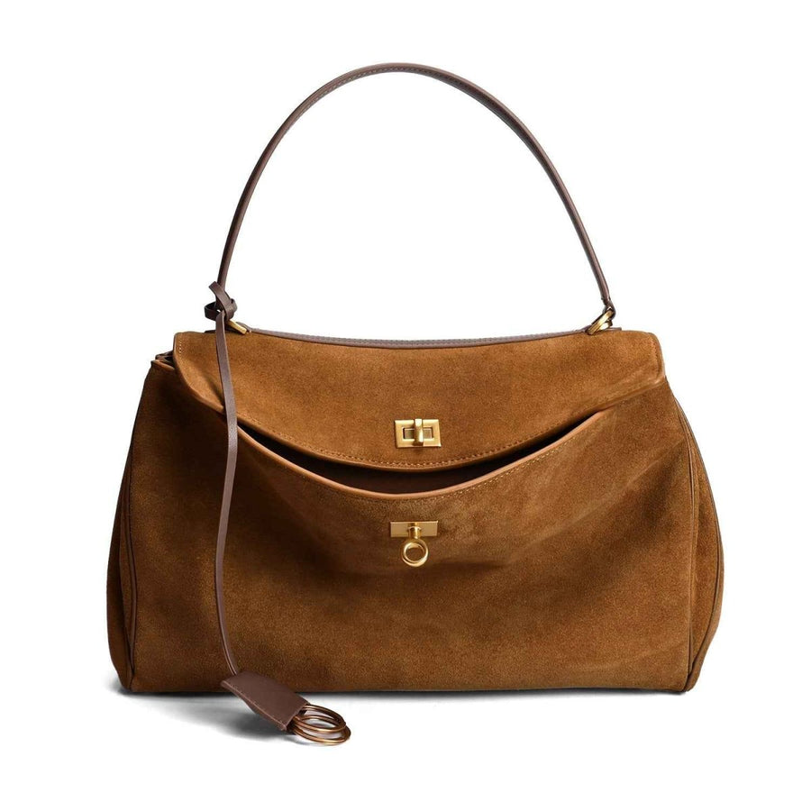 Isabella – Luxuriöse Schultertasche in Wildlederoptik