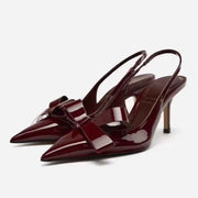 Isabelle – Slingback-Pumps mit spitzer Kappe und Schleifendetail