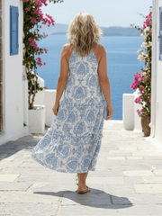Isadora | Damen Ärmelloses Stufenkleid Stehkragen – Elegantes Sommerkleid Alltag 2026