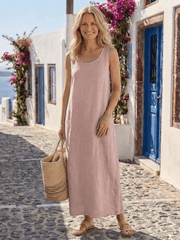 Ismera | Damen Midikleid Rundhals – Entspanntes Lässiges Sommerkleid Alltag 2026