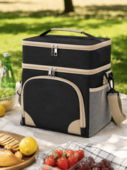 Isolierte Kühltasche zweistöckig mit Schultergurt