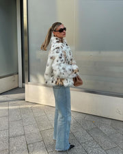Celeste Leopard Kunstfellmantel