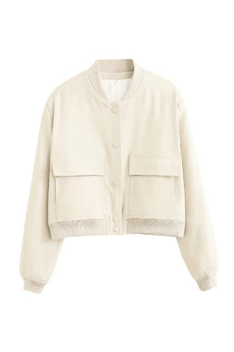 Kurze Damen Übergangsjacke – Collegejacke mit Knöpfen & Bündchen