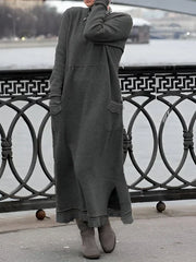 Nesrin – Lässiges Langarm Kleid Mit Rundhalsausschnitt