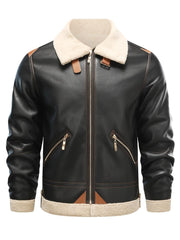 Herren Lederjacke Mit Reverskragen | Freizeit