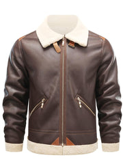 Herren Lederjacke Mit Reverskragen | Freizeit