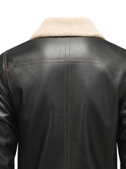 Herren Lederjacke Mit Reverskragen | Freizeit