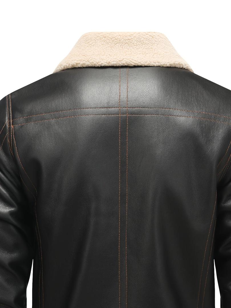 Herren Lederjacke Mit Reverskragen | Freizeit