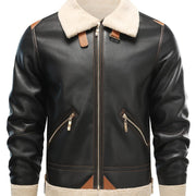 Herren Lederjacke Mit Reverskragen | Freizeit