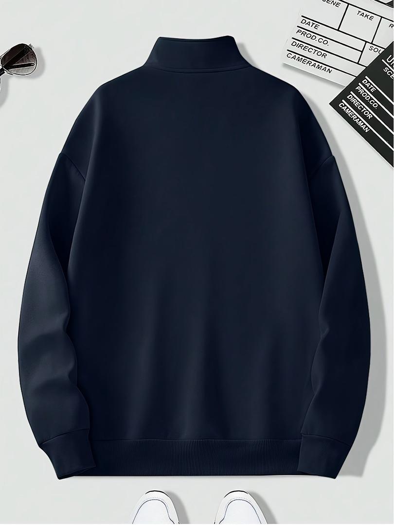 Herren Freizeit-Sweatshirt Mit Viertelzip | Winter
