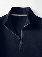 Herren Freizeit-Sweatshirt Mit Viertelzip | Winter