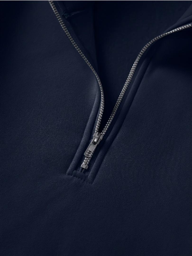 Herren Freizeit-Sweatshirt Mit Viertelzip | Winter