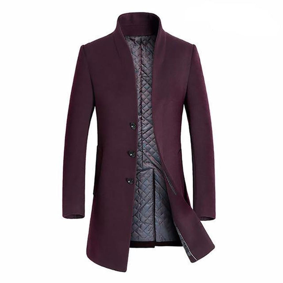 Herren Langer Wollmantel | Langarm