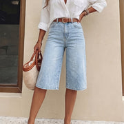 Jeans Bermuda Shorts Damen High Waist