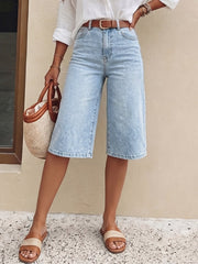 Jeans Bermuda Shorts Damen High Waist