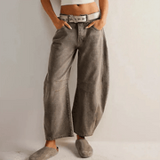 Jeans Damen Barrel Leg High Waist
