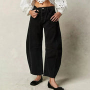 Jeans Damen Barrel Leg High Waist