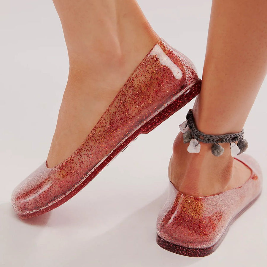 Jelly Schuhe Damen glitzernd rutschfest