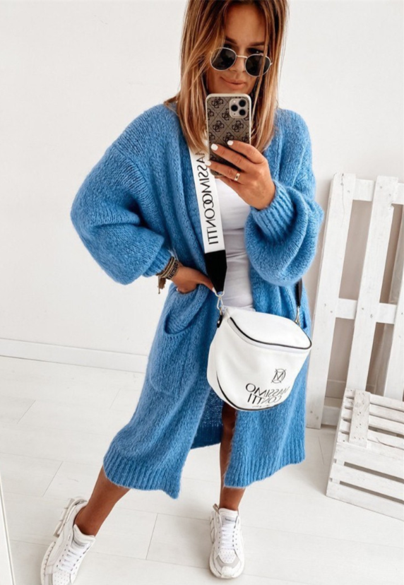 Heidi-Mode | Lang Gestrickte Weste Für Damen Schicke Winterbekleidung