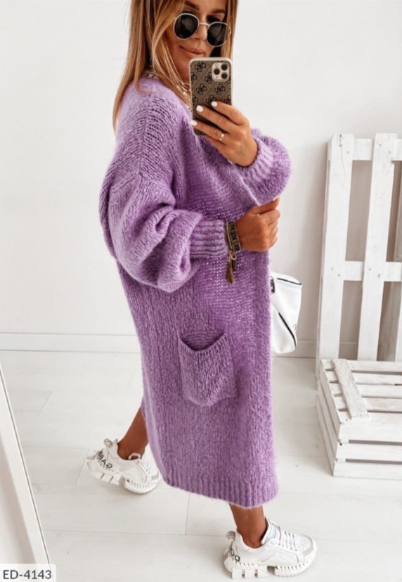Heidi-Mode | Lang Gestrickte Weste Für Damen Schicke Winterbekleidung