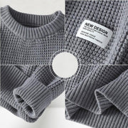 Trendiger Strickpullover Mit Rundhalsausschnitt Für Herren | Oversized