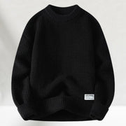 Trendiger Strickpullover Mit Rundhalsausschnitt Für Herren | Oversized