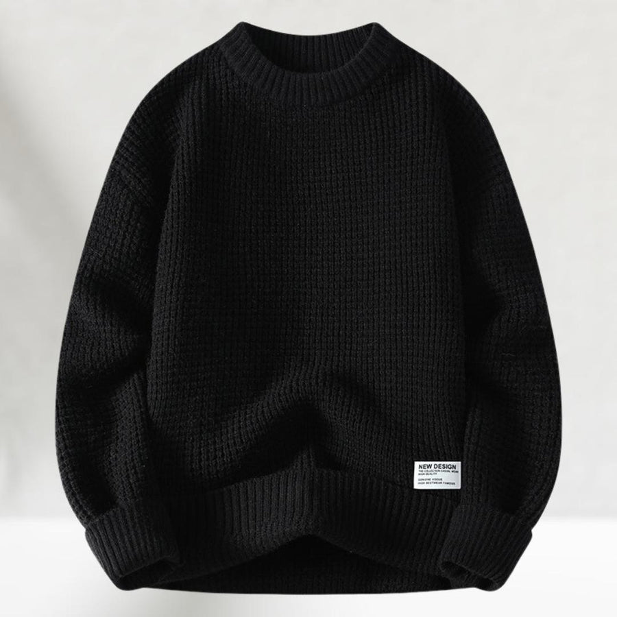 Trendiger Strickpullover Mit Rundhalsausschnitt Für Herren | Oversized
