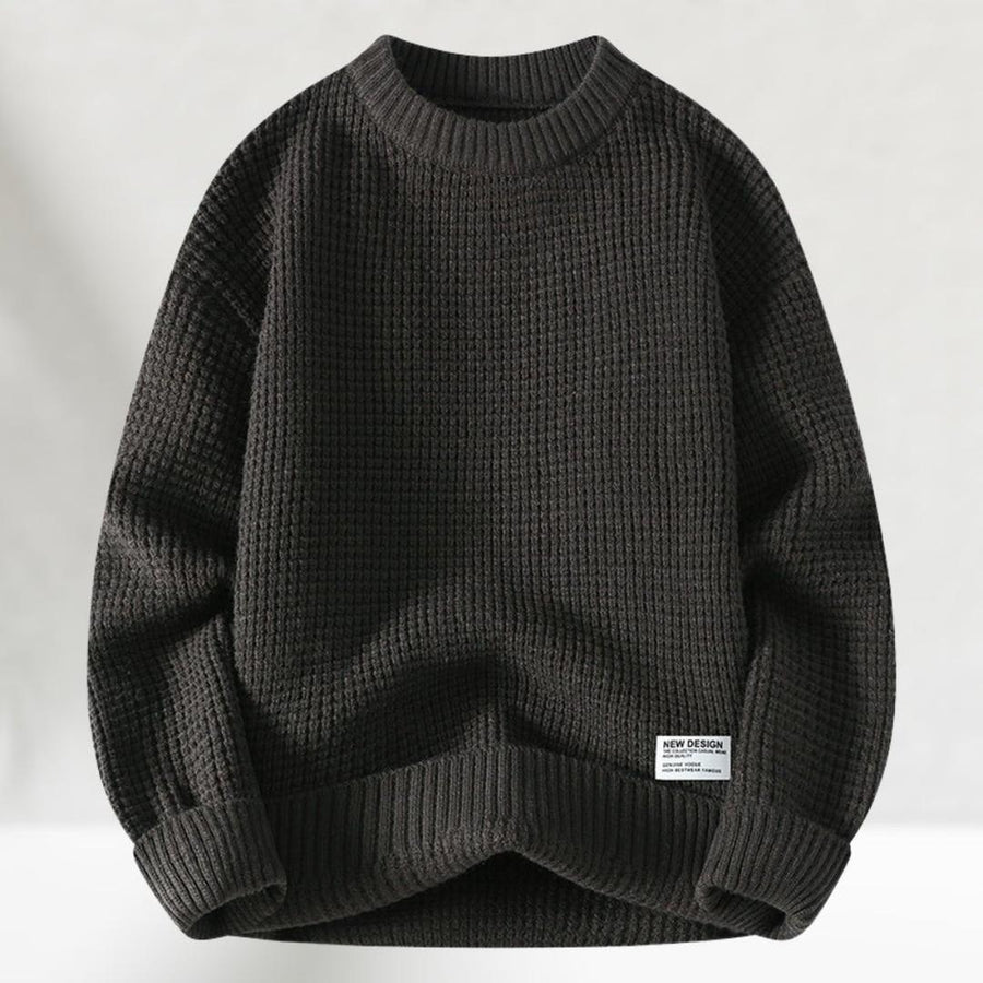 Trendiger Strickpullover Mit Rundhalsausschnitt Für Herren | Oversized
