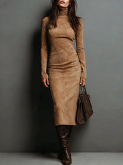 Ava™ - Wildleder Midi-Kleid