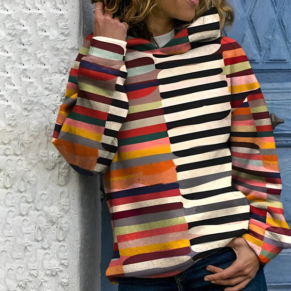 Reina - farbenfroher hoodie mit muster