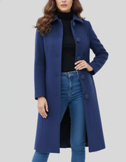 Franziska | Damen Lange Winterjacke mit Knopfleiste