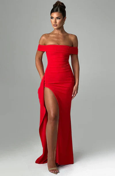 Glattes Maxikleid, Abendkleid für Damen, lang, elegant und fällt sanft um den Körper