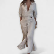 Jeanette - V-Neck Maxi Dress