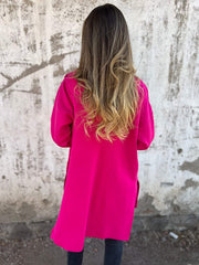 Damen Lange Strickjacke | Einfarbig