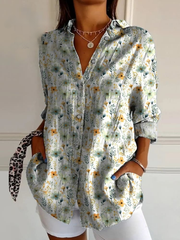 Okta™ | Schöner Blumenmuster-Cardigan mit Knöpfen