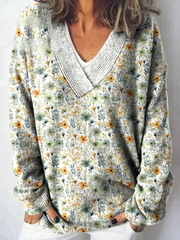 Okta™ | Schöner Blumenmuster-Cardigan mit Knöpfen
