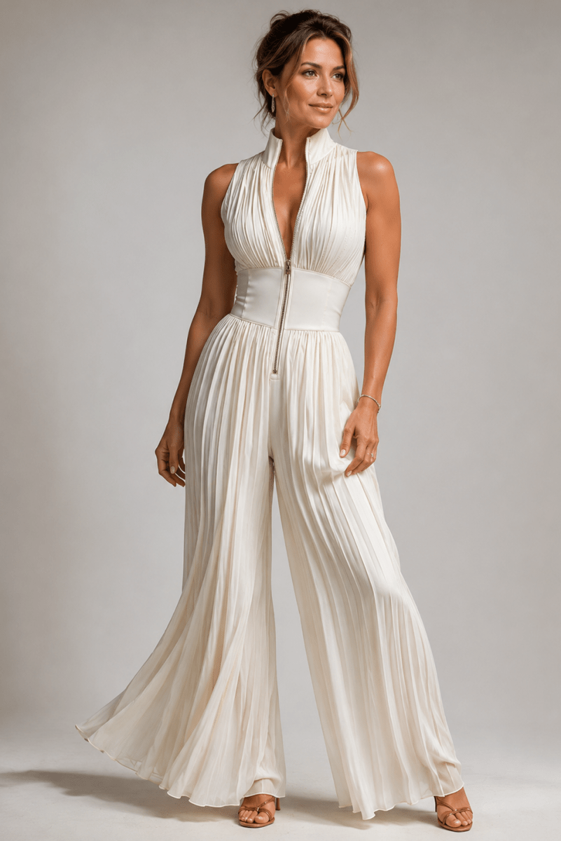 Jumpsuit Damen mit Weitem Bein und Blumenmuster