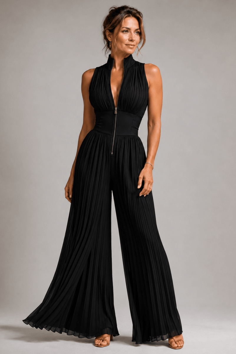 Jumpsuit Damen mit Weitem Bein und Blumenmuster