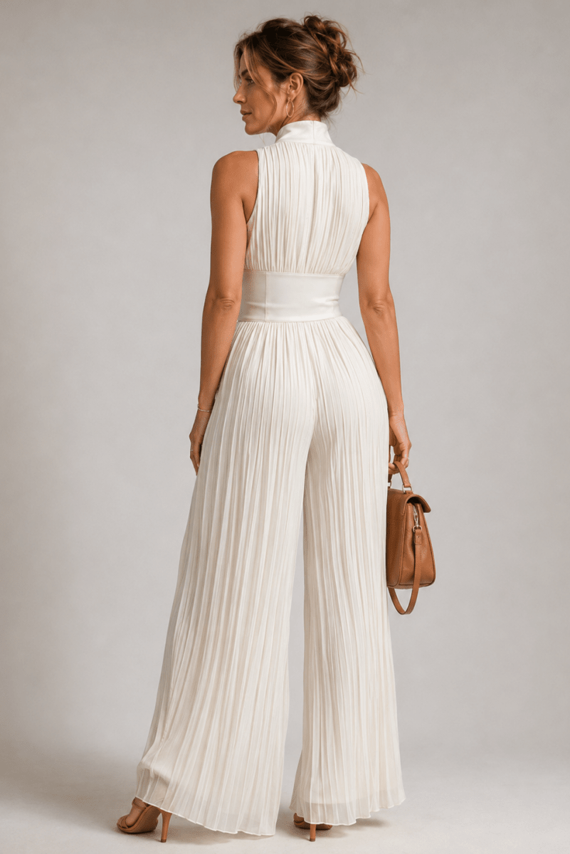Jumpsuit Damen mit Weitem Bein und Blumenmuster