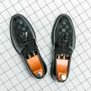 Karierte Tassel Loafer Herren