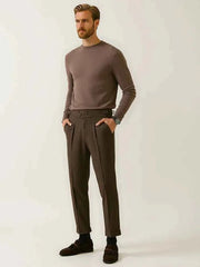 Klassische Wollhose mit Bundfalten Herren