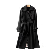 Klassischer Damen Trenchcoat mit Gürtel und Doppelkragen