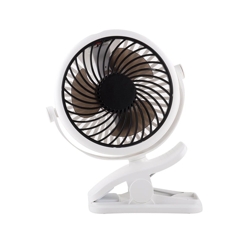 Klemm Ventilator tragbar mit Akku und 360° Rotation