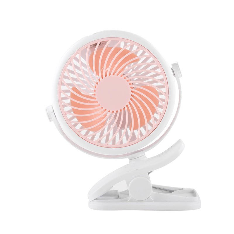 Klemm Ventilator tragbar mit Akku und 360° Rotation