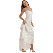 Enchanted Corset Maxi Kleid mit Schnürung am Rücken