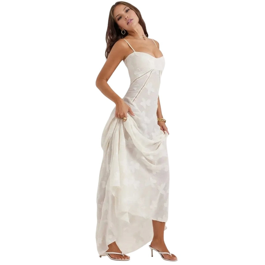Enchanted Corset Maxi Kleid mit Schnürung am Rücken
