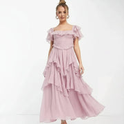 Freyna Kleid – Zweiteiliges Rüschen-Midi-Kleid mit Korsett