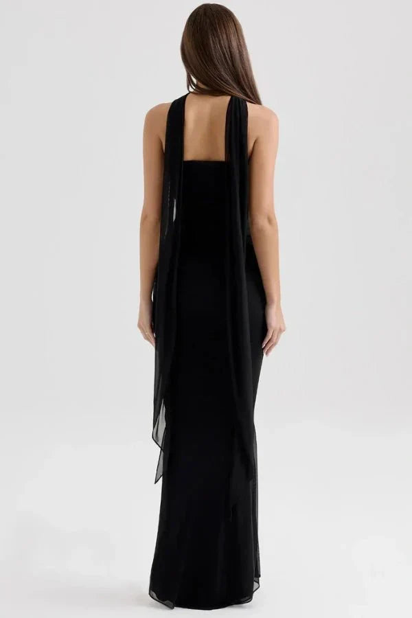 Hailey Kleid – Trägerloses Corsagen-Maxikleid mit Raffung