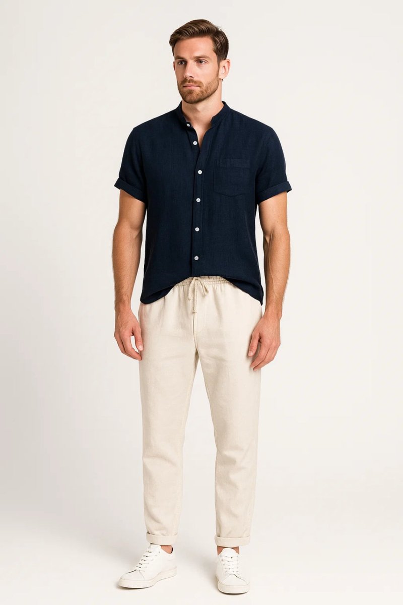 Kurzarm Hemd-Hosen Set Herren